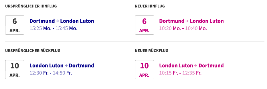 Flugzeiten London 04-2026